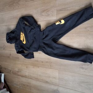 Nike Kids Black and Gold Tracksuit